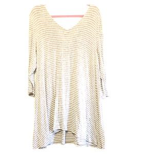 Striped cross back tunic/dress